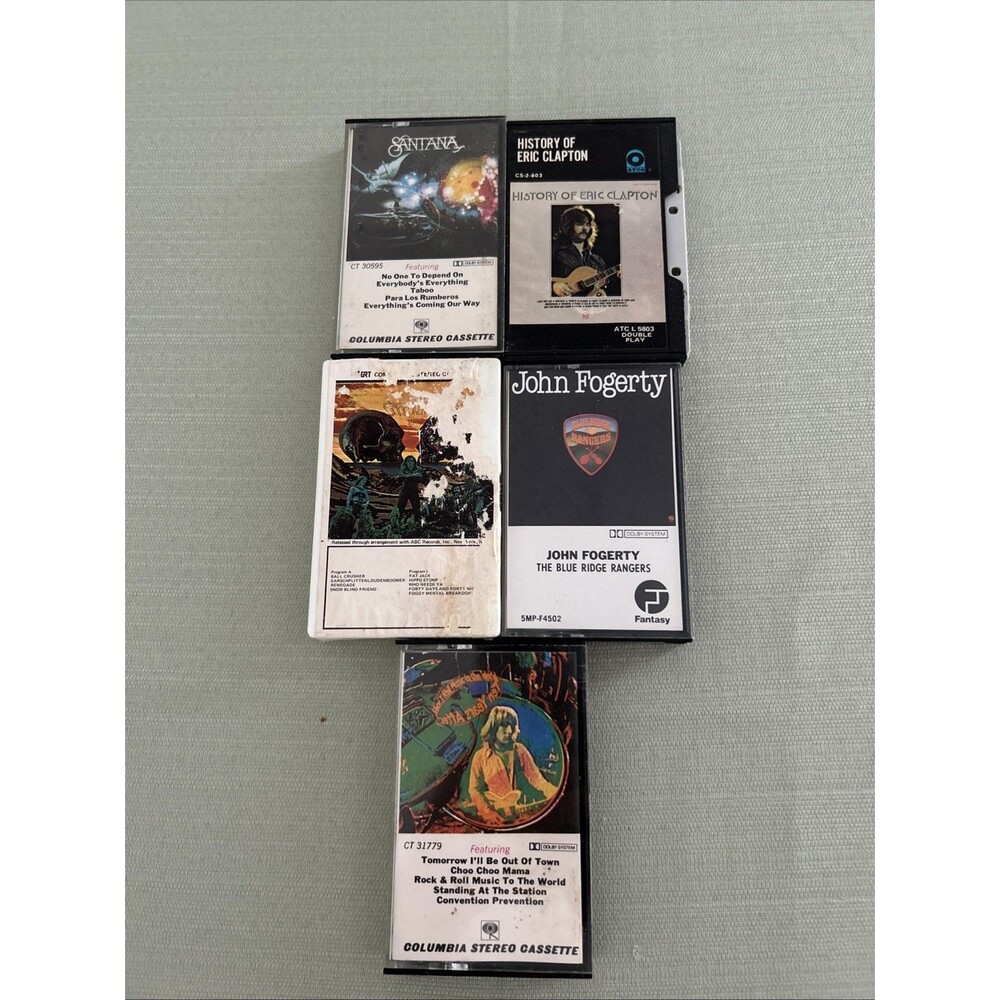Santana, Eric Clapton, John Fogerty, Steppenwolf & Ten Years After Cassettes